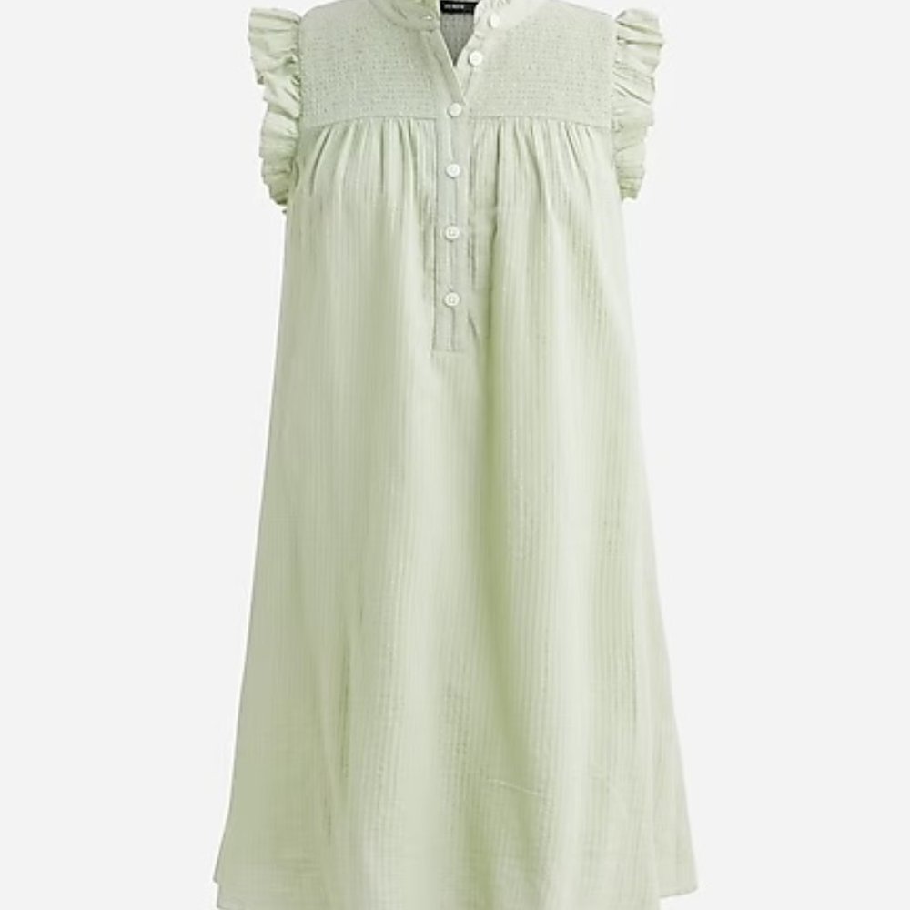 J. Crew | Garden Dress in Soft Gauze XS in Light Sage